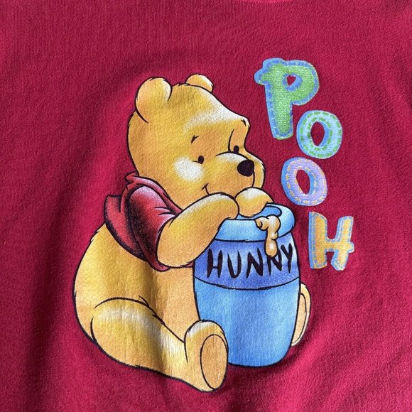 Vintage Winnie The Pooh Disney Store Sweater‎ Crew Neck Pullover Sweatshirt M/L - Picture 2 of 8